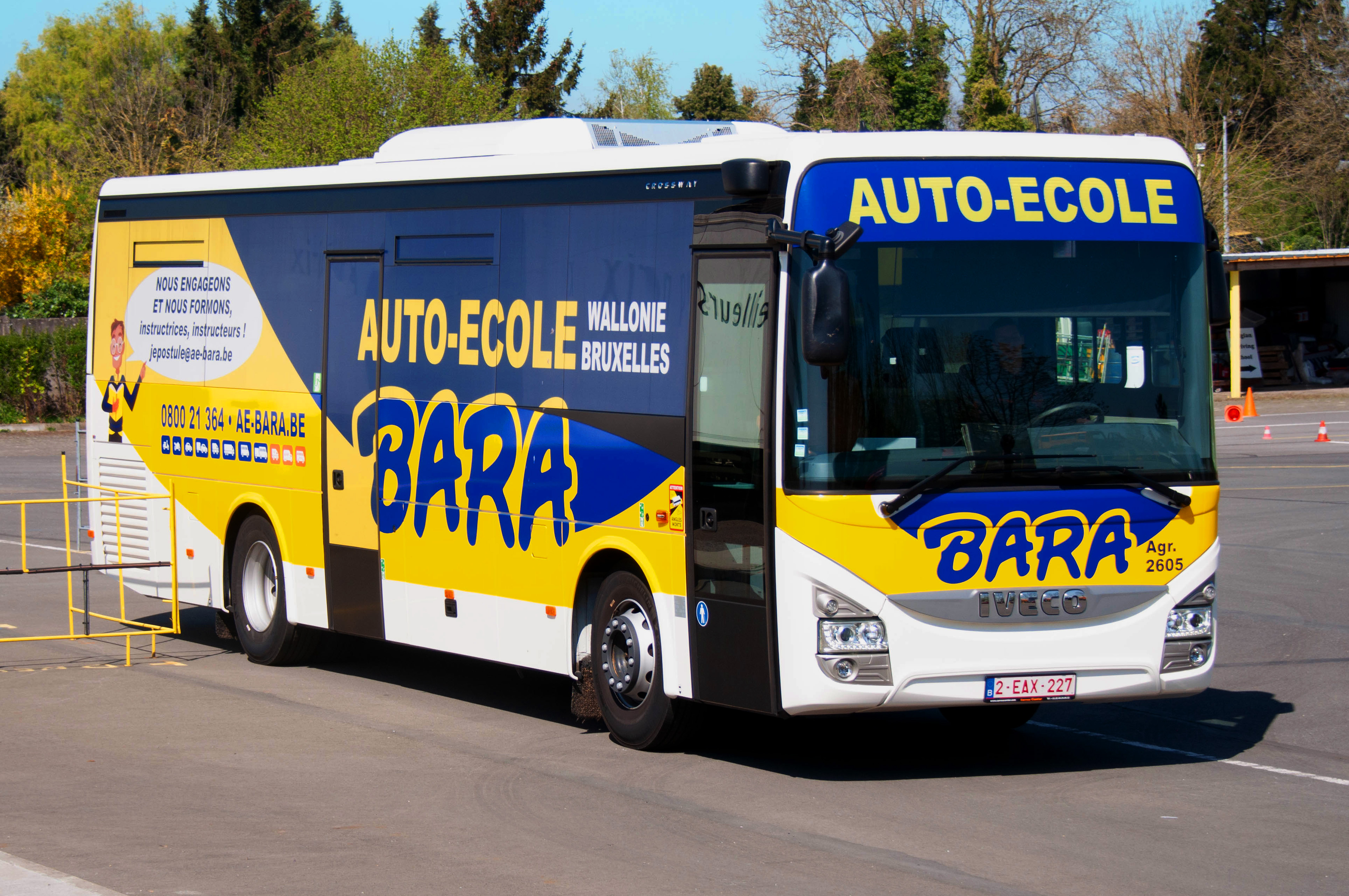 Bus pour le passage du permis de conduire D avec Bara